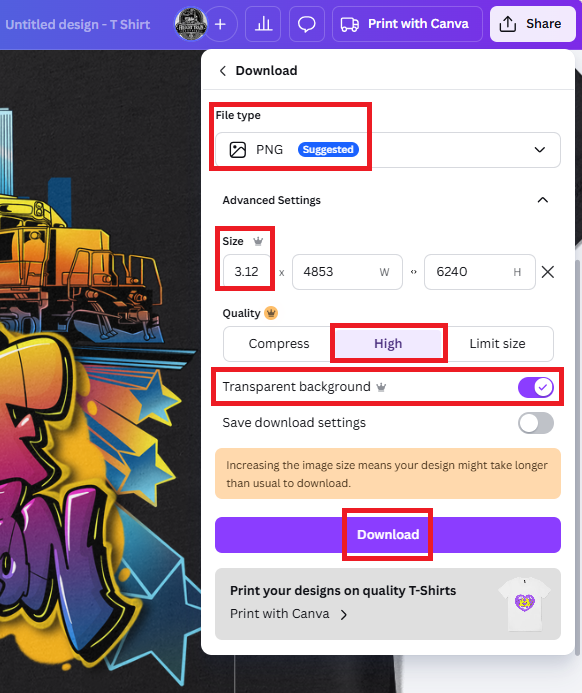 How to download from Canvapro