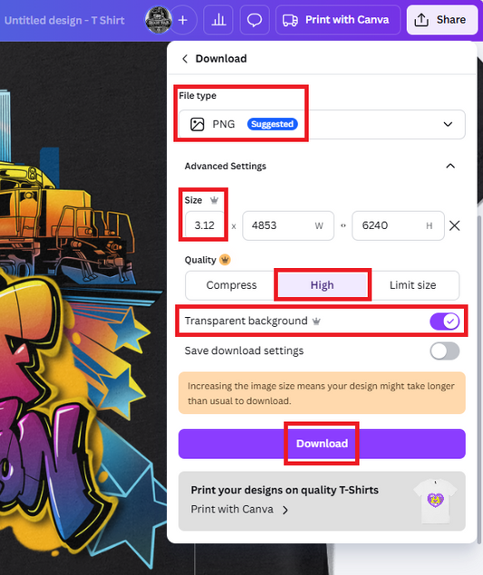 How to download from Canvapro